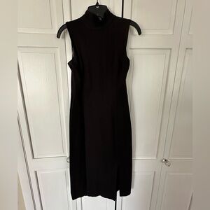 White House Black Market Sleeveless Black Midi Dress